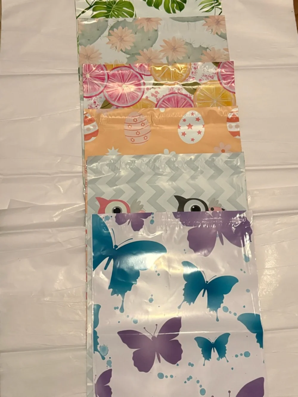 100 Assorted Self Sealable 10x13 Polymailers Floral Lemonade Designer Mailers